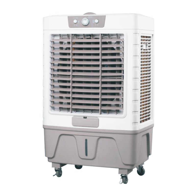 LZ-60 air cooler series 3 fan speeds: high-medum-low Fan, cooler, hurmldifer, alr fltatlion with wheels air volume：6000m^/h product size：600x400x 980mm 