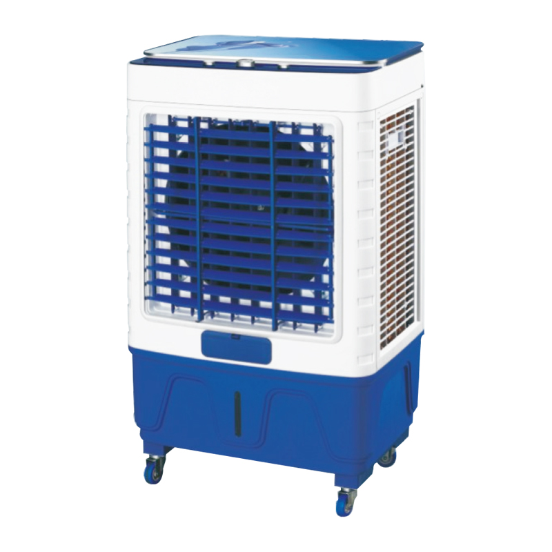 LZ-803 air cooler series 3 fan speeds: high-medum-low Fan, cooler, hurmldifer, alr fltatlion with wheels air volume：8000m^/h  product size：595x.390x 980mm