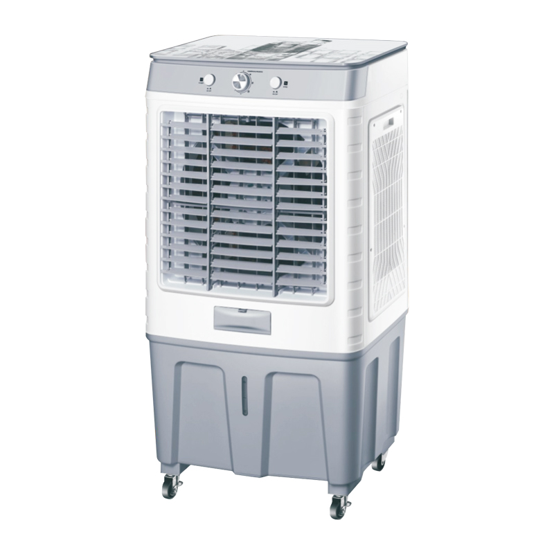 LZ-1201A air cooler series 3 fan speeds: high-medum-low  fan, cooler, hurmldifer, alr fltatlion  with wheels  air volume：12000m^/h  product size：600x410x1160mm 