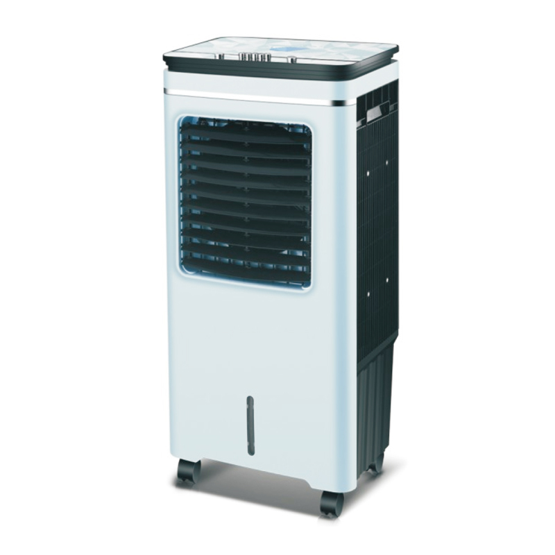 LZ-75 air cooler series 4 fan speeds: high-medum-low  fan, cooler, hurmldifer, alr fltatlion  with wheels  air volume：5000m^/h  product size：500x340x1100mm 