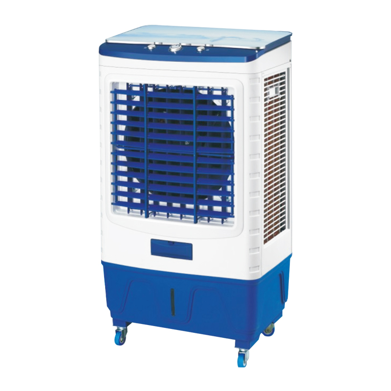 LZ-902 air cooler series 3 fan speeds: high-medum-low  fan, cooler, hurmldifer, alr fltatlion  with wheels  air volume：9000m^/h  product size：595x390x1135mm 