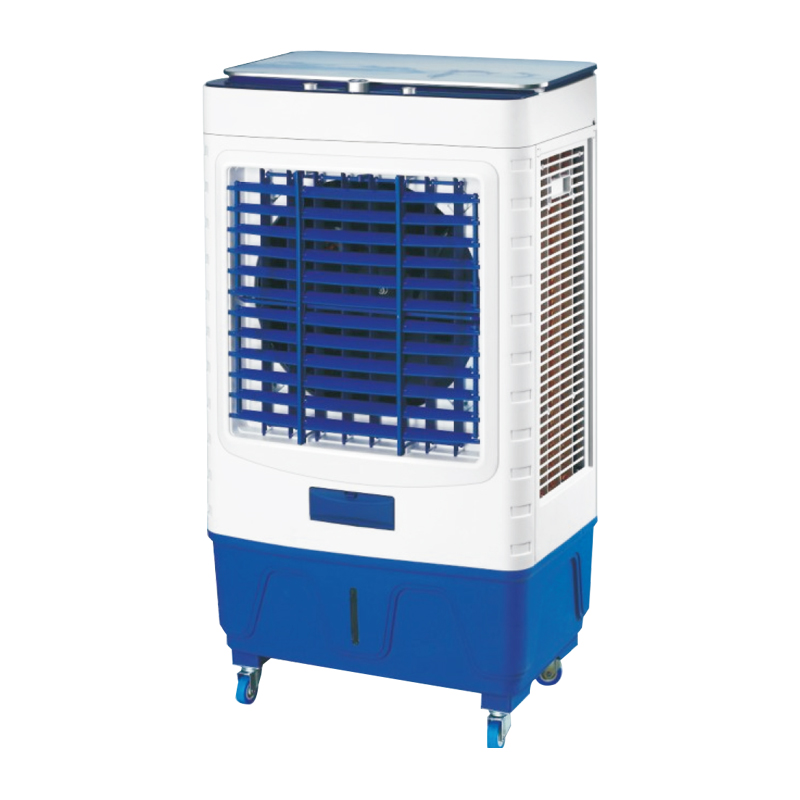 LZ-903 air cooler series 3 fan speeds: high-medum-low  fan, cooler, hurmldifer, alr fltatlion  with wheels  air volume：9000m^/h  product size：595x390x1135mm 